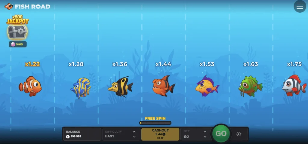 Primeira captura de tela oficial do jogo dos peixes