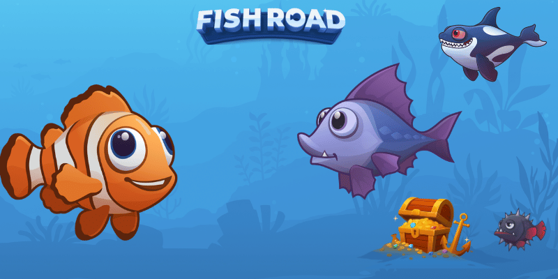 Peixes oceânicos do jogo Fish Road InOut